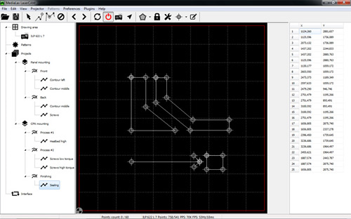 Laser CAD Datenanzeige